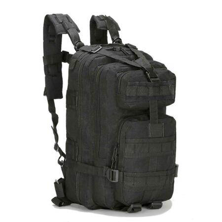 JUPITER GEAR 25L Tactical Military Molle Backpack - Black JG-TACTBP01-25L-BLK